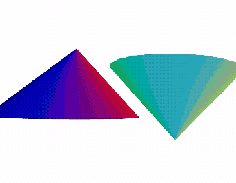 Iteration on code provided in class, changed shape of spinning object