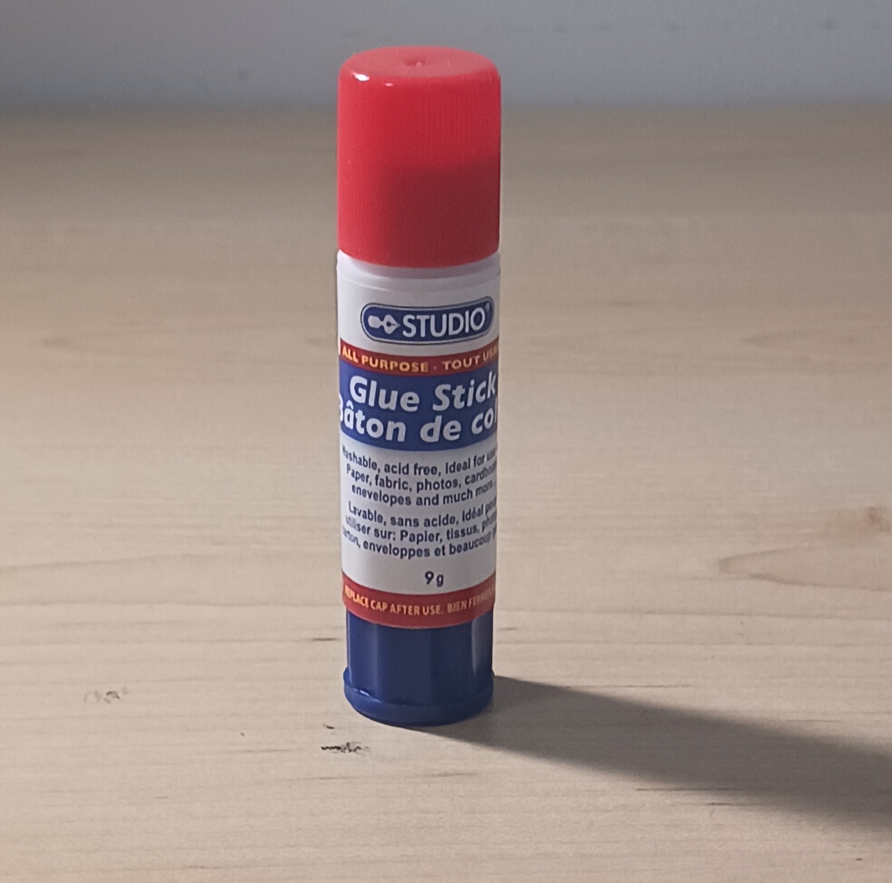 Front view of a glue stick that I will be using as one of my primitives