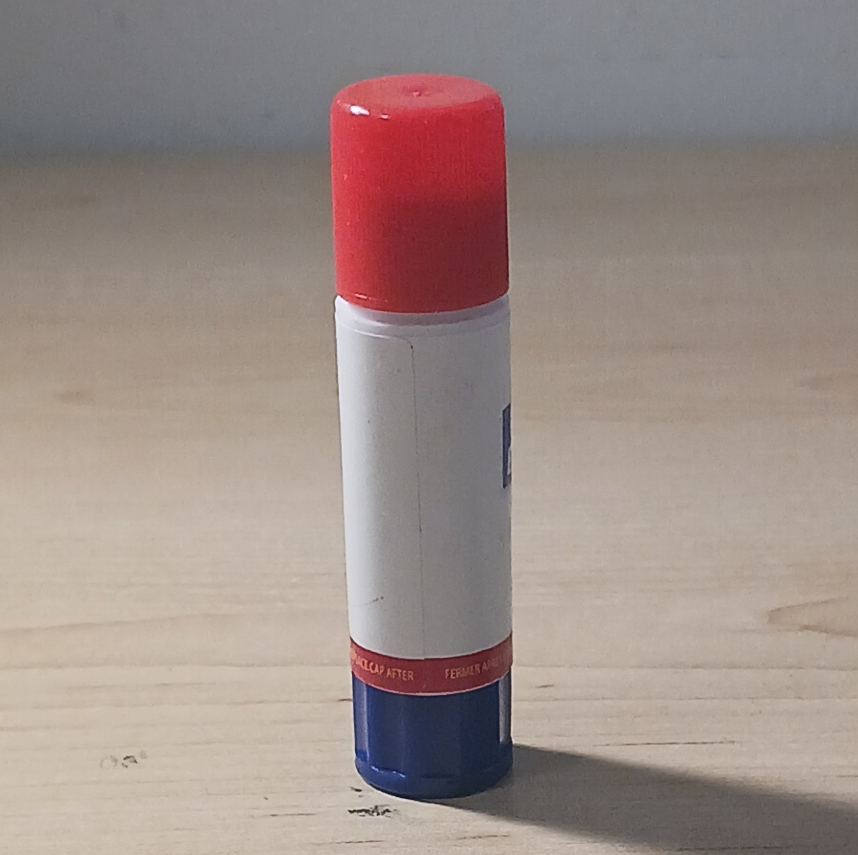 Back view of a glue stick that I will be using as one of my primitives