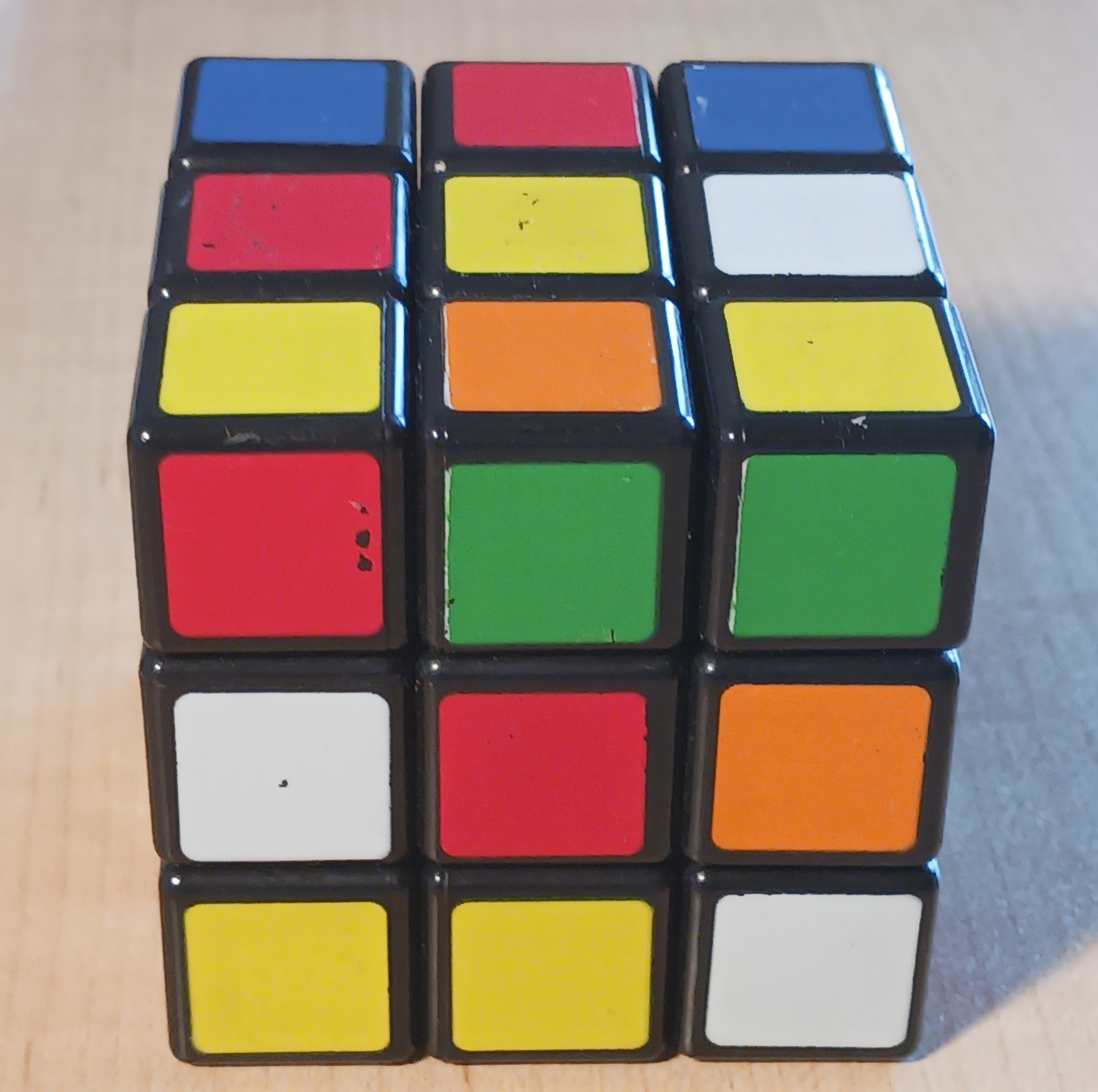 Left view 'elevated' of a Rubik cube that I will be using as one of my primitives