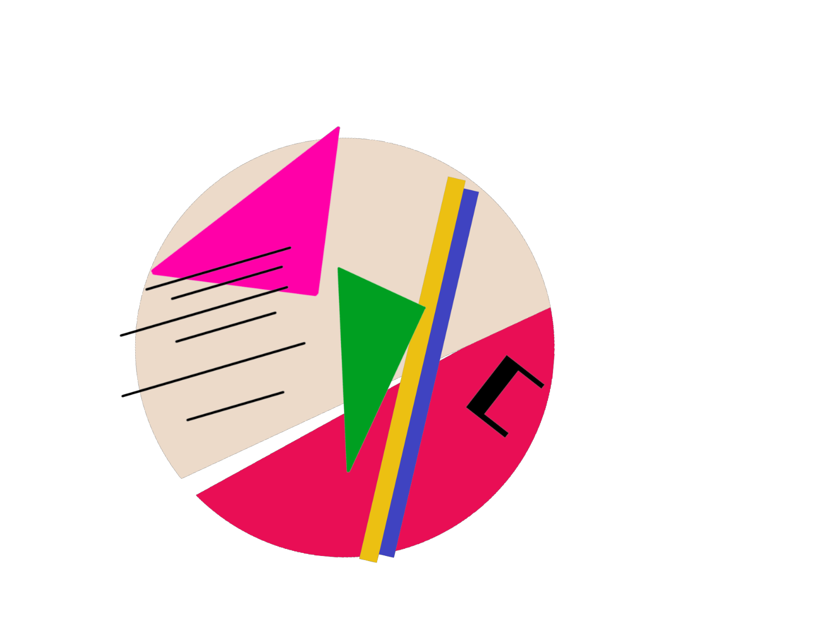 Data protrait representing opinion on rules, ideal workspace