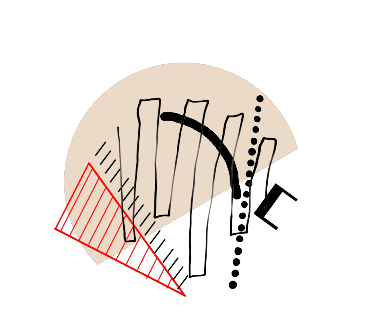 Data protrait representing ideal workspace, ideas about future